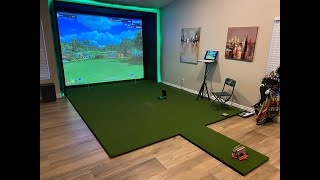 Indoor Golf Simulator Build with Carls Enclosure MevoGC2 and Optoma GT1090HDR [upl. by Yecnahc507]