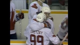 Wayne GretzkyMario Lemieux Highlights  1987 Canada Cup [upl. by Bellis]