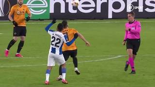 Ruben Neves scores STUNNING volley vs Espanyol in Europa League [upl. by Atined]