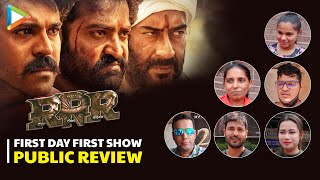 RRR First Day First Show Public Review  Jr NTR Ram Charan SSRajamouli  Ajay D  Alia B [upl. by Martelle117]