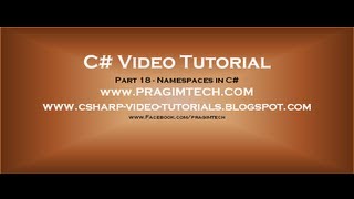 Part 18  C Tutorial  Namespacesavi [upl. by Veriee]