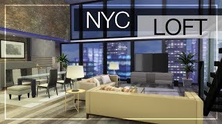 NYC LOFT  The Sims 4 Luxury Loft Build [upl. by Raclima680]