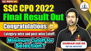 SSC CPO 2022 Final Result discussed in detail Are you selected [upl. by Ailatan]