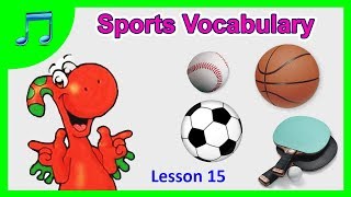 Learn Sports Vocabulary Singalong  LEARN ENGLISH WITH SONGS ESL FOR KIDS [upl. by Trainor147]