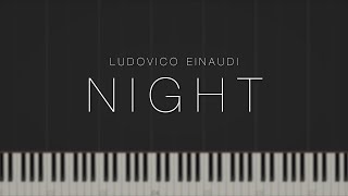 Night  Ludovico Einaudi \\ Synthesia Piano Tutorial [upl. by Eissert830]