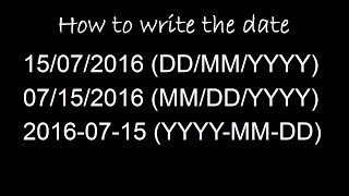 How to write the date [upl. by Prudence]