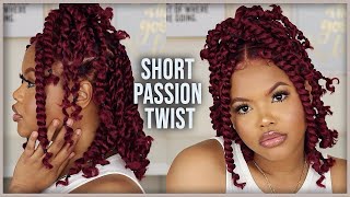 DIY Short Passion Twist At Home  No Crotchet StepbyStep  Naturally Sunny [upl. by Nnahgem]