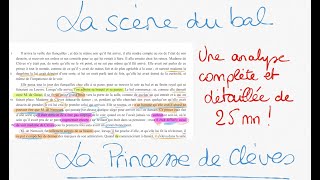 La scène du bal La Princesse de Clèves analyse linéaire pour le bac 1ère partie l16 [upl. by Yrad]