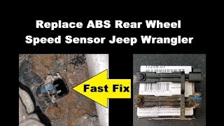 Fast Fix  Install Rear ABS Wheel Speed Sensor Jeep Wrangler 2007  2018 [upl. by Anna-Diane]