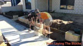 How to lay limestone blocks [upl. by Wareing]