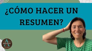 ¿CÓMO HACER UN RESUMEN  HOW TO MAKE A SUMMARY [upl. by Odnarb]