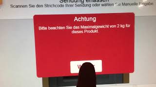 Paket Einlieferung in DHL Packstation mit BonusBriefmarkenautomat [upl. by Germann250]