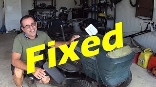 FIXED LT1000 Riding Mowers Stuck Blade Engagement  Always Spinning [upl. by Michaella]