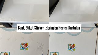 Bant İzi Nasıl Çıkar  Etiket Sticker Çift Taraflı Bant Koli Bandı İzlerini Hemen Temizleyin [upl. by Hras]