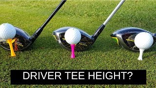 HIT YOUR DRIVER FURTHER USING CORRECT TEE HEIGHT [upl. by Ertnom]