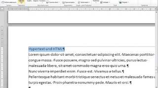 MS Word Inhaltsverzeichnis Hyperlinks Textmarken [upl. by Noj667]