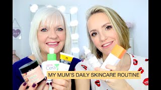 MY MUMS OVER 65 DAILY SKINCARE ROUTINE [upl. by Milburt760]