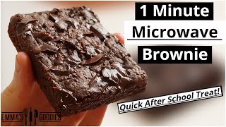 1 Minute Microwave BROWNIE  The EASIEST Chocolate Brownie Recipe [upl. by Atsed]