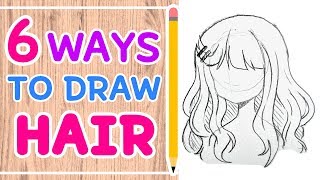 ☆ HOW TO DRAW 6 HAIRSTYLES  Easy Tutorial ☆ [upl. by Aihsercal]