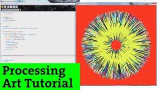 Ep1 Processing tutorial  GENERATIVE CIRCLE with line and loop Creative coding Generative art [upl. by Ardell]