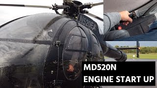 HOW TO START A HELICOPTER  MD520 NOTAR [upl. by Zippora]