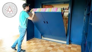 Converting a Closet into a Murphy Bed  DIY Woodworking [upl. by Ynabe336]