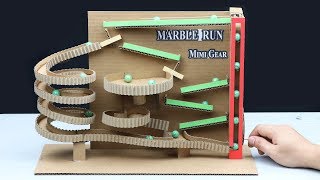 How to Make Mini Marble Run Machine [upl. by Laurens]