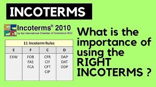 Incoterms  What is the importance of using the RIght Incoterms [upl. by Ditmore957]