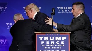 Donald Trump rushed off stage during rally in Nevada [upl. by Uliram]