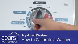 How to Calibrate a TopLoad Washer [upl. by Peh]