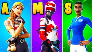 The SWEATIEST Fortnite Skin Of Each Letter [upl. by Osnofledi]