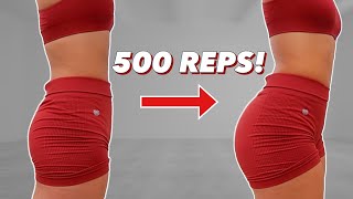 500 FIRE HYDRANT CHALLENGE 🍑🔥  BUBBLE BUTT WORKOUT RESULTS IN 2 WEEKS NO EQUIPMENT  AT HOME [upl. by Rehsa]