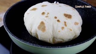 Only 3 Ingredients  Pita Bread at home  Flatbread Recipe No Oven No Yeast   Pita Bread Recipe [upl. by Moersch]