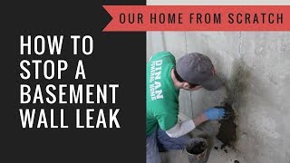 How to Stop a Basement Wall from Leaking [upl. by Esinek571]