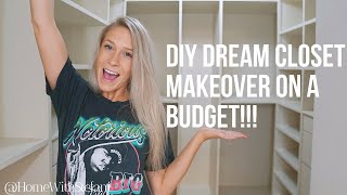 DIY Dream Closet Makeover on a Budget Part 2  HomeWithStefani [upl. by Nixon]