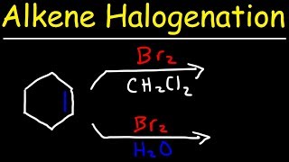 Halogenation of Alkenes amp Halohydrin Formation Reaction Mechanism [upl. by Lhary240]