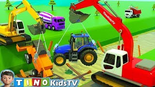 Construction Trucks for Kids Bulldozer Overheat Trouble  Airplane Runway Construction for Children [upl. by Halivah]