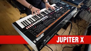 Roland JupiterX Synthesizer Unboxing amp Jam [upl. by Kcirtapnhoj]