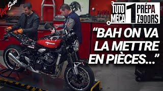 Prépa Z900RS  Démontage Étape 1  Tuto Méca [upl. by Yrahca]