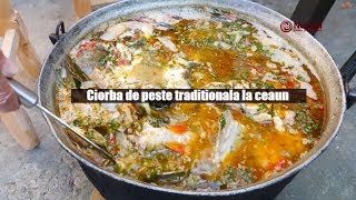 Ciorba de peste traditionala la ceaun [upl. by Assyn]