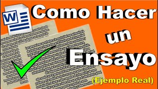 COMO HACER UN ENSAYO EN WORD FÁCIL Y RÁPIDO 2025😱✅ [upl. by Porush]