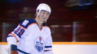 Memories Wayne Gretzky scores his first NHL goal [upl. by Ylak258]