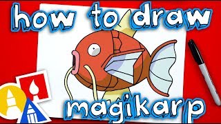 How To Draw Magikarp Pokemon 🐡 [upl. by Tnelc]