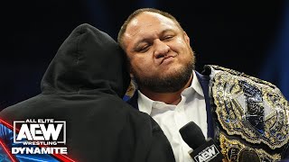 AEW World Champ Samoa Joe amp Hook come face to face after last weeks battle  12424 AEW Dynamite [upl. by Trent]