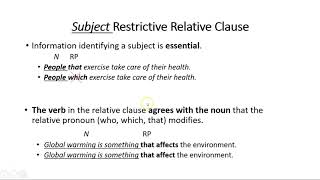 ESL Restrictive and Nonrestrictive Relative Clauses [upl. by Mas]