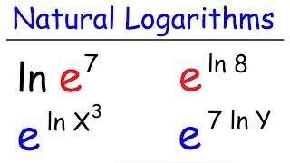 Natural Logarithms [upl. by Atiekram]