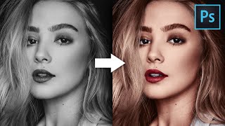 How To Colorize a Black amp White Photo in Photoshop  Photoshop Tutorial [upl. by Nemzzaj]