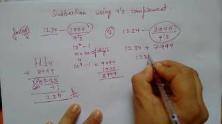 Subtraction using 9s complement [upl. by Flanna29]