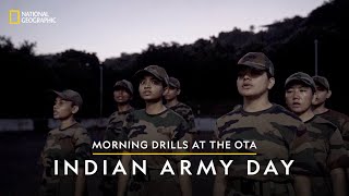 Morning Drills at The OTA  Indian Army Day  National Geographic [upl. by Yelahs71]