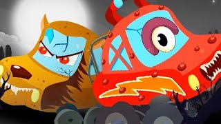 Little Red Car  Trick Or Treat  Spooky Halloween Videos For Toddlers by Kids Channel [upl. by Darrill]